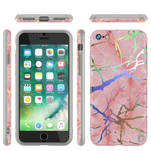 Cargar imagen en el visor de la galería, Punkcase iPhone SE (4.7&quot;) Marble Case, Protective Full Body Cover W/9H Tempered Glass Screen Protector (Rose Mirage) 
