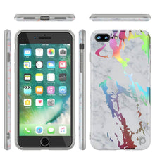 Cargar imagen en el visor de la galería, Punkcase iPhone 8+ / 7+ Plus Marble Case, Protective Full Body Cover W/9H Tempered Glass Screen Protector (Blanco Marmo) 
