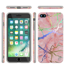 Cargar imagen en el visor de la galería, Punkcase iPhone 8+ / 7+ Plus Marble Case, Protective Full Body Cover W/9H Tempered Glass Screen Protector (Rose Mirage) 
