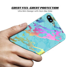 Cargar imagen en el visor de la galería, Punkcase iPhone 8+ / 7+ Plus Marble Case, Protective Full Body Cover W/9H Tempered Glass Screen Protector (Teal Onyx) (Color in image: Rose Mirage)
