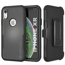 Cargar imagen en el visor de la galería, Punkcase for iPhone XR Belt Clip Multilayer Holster Case [Patron Series] [Black] (Color in image: Black)
