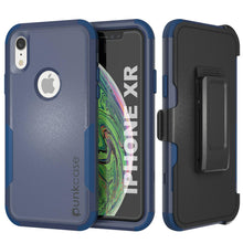 Cargar imagen en el visor de la galería, Punkcase for iPhone XR Belt Clip Multilayer Holster Case [Patron Series] [Navy] (Color in image: Navy)
