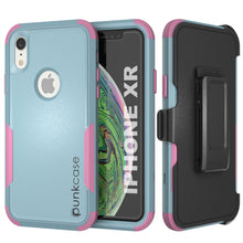 Cargar imagen en el visor de la galería, Punkcase for iPhone XR Belt Clip Multilayer Holster Case [Patron Series] [Mint-Pink] (Color in image: Mint-Pink)

