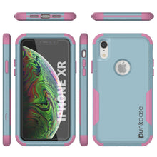 Cargar imagen en el visor de la galería, Punkcase for iPhone XR Belt Clip Multilayer Holster Case [Patron Series] [Mint-Pink] (Color in image: Navy)

