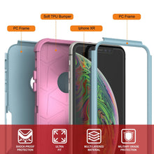 Cargar imagen en el visor de la galería, Punkcase for iPhone XR Belt Clip Multilayer Holster Case [Patron Series] [Mint-Pink] (Color in image: Black)
