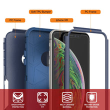 Cargar imagen en el visor de la galería, Punkcase for iPhone XR Belt Clip Multilayer Holster Case [Patron Series] [Navy] (Color in image: Mint)

