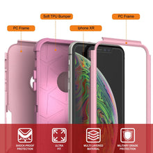 Cargar imagen en el visor de la galería, Punkcase for iPhone XR Belt Clip Multilayer Holster Case [Patron Series] [Pink] (Color in image: Mint-Pink)
