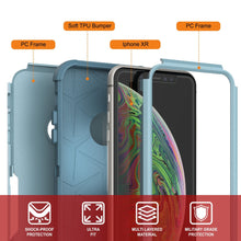 Cargar imagen en el visor de la galería, Punkcase for iPhone XR Belt Clip Multilayer Holster Case [Patron Series] [Mint] (Color in image: Mint-Pink)
