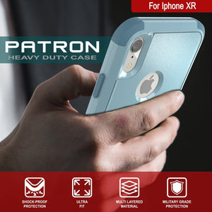 Punkcase for iPhone XR Belt Clip Multilayer Holster Case [Patron Series] [Mint] (Color in image: Red-Black)