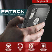 Cargar imagen en el visor de la galería, Punkcase for iPhone XR Belt Clip Multilayer Holster Case [Patron Series] [Black] (Color in image: Red-Black)
