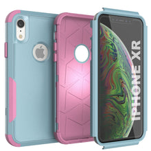 Cargar imagen en el visor de la galería, Punkcase for iPhone XR Belt Clip Multilayer Holster Case [Patron Series] [Mint-Pink] 
