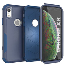 Cargar imagen en el visor de la galería, Punkcase for iPhone XR Belt Clip Multilayer Holster Case [Patron Series] [Navy] 
