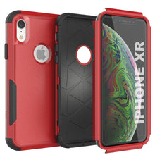 Cargar imagen en el visor de la galería, Punkcase for iPhone XR Belt Clip Multilayer Holster Case [Patron Series] [Red-Black] 
