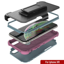 Cargar imagen en el visor de la galería, Punkcase for iPhone XR Belt Clip Multilayer Holster Case [Patron Series] [Mint-Pink] 
