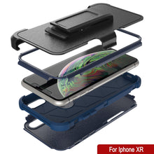 Cargar imagen en el visor de la galería, Punkcase for iPhone XR Belt Clip Multilayer Holster Case [Patron Series] [Navy] 
