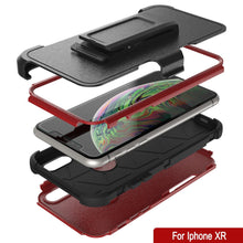 Cargar imagen en el visor de la galería, Punkcase for iPhone XR Belt Clip Multilayer Holster Case [Patron Series] [Red-Black] 
