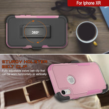 Cargar imagen en el visor de la galería, Punkcase for iPhone XR Belt Clip Multilayer Holster Case [Patron Series] [Pink] 
