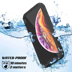 iPhone XR Waterproof Case, Punkcase [KickStud Series] Armor Cover [Black] (Color in image: White)