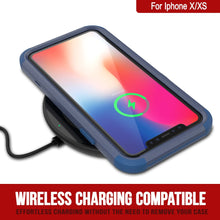 Cargar imagen en el visor de la galería, Punkcase for iPhone X Belt Clip Multilayer Holster Case [Patron Series] [Navy] 
