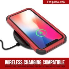 Cargar imagen en el visor de la galería, Punkcase for iPhone XS Belt Clip Multilayer Holster Case [Patron Series] [Red-Black] 
