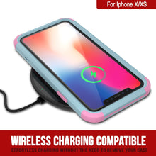 Cargar imagen en el visor de la galería, Punkcase for iPhone XS Belt Clip Multilayer Holster Case [Patron Series] [Mint-Pink] 
