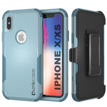 Load image into Gallery viewer, Punkcase for iPhone X Belt Clip Multilayer Holster Case [Patron Series] [Mint] (Color in image: Mint)
