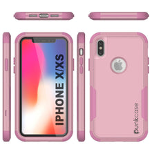 Cargar imagen en el visor de la galería, Punkcase for iPhone XS Belt Clip Multilayer Holster Case [Patron Series] [Pink] (Color in image: Black)
