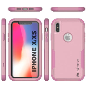 Punkcase for iPhone XS Belt Clip Multilayer Holster Case [Patron Series] [Pink] (Color in image: Black)
