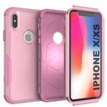 Cargar imagen en el visor de la galería, Punkcase for iPhone XS Belt Clip Multilayer Holster Case [Patron Series] [Pink] 
