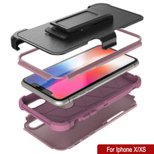 Cargar imagen en el visor de la galería, Punkcase for iPhone XS Belt Clip Multilayer Holster Case [Patron Series] [Pink] 
