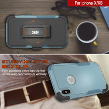Load image into Gallery viewer, Punkcase for iPhone X Belt Clip Multilayer Holster Case [Patron Series] [Mint] 
