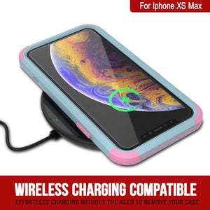 Punkcase for iPhone XS Max Belt Clip Multilayer Holster Case [Patron Series] [Mint-Pink] 
