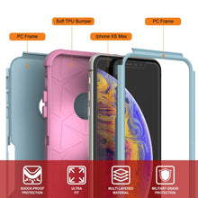 Cargar imagen en el visor de la galería, Punkcase for iPhone XS Max Belt Clip Multilayer Holster Case [Patron Series] [Mint-Pink] (Color in image: Black)
