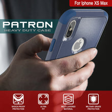 Load image into Gallery viewer, Punkcase for iPhone XS Max Belt Clip Multilayer Holster Case [Patron Series] [Navy] (Color in image: Red-Black)
