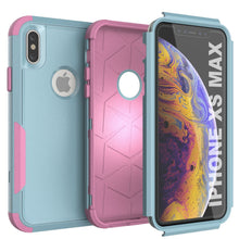Cargar imagen en el visor de la galería, Punkcase for iPhone XS Max Belt Clip Multilayer Holster Case [Patron Series] [Mint-Pink] 
