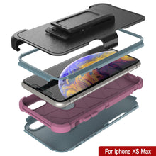 Cargar imagen en el visor de la galería, Punkcase for iPhone XS Max Belt Clip Multilayer Holster Case [Patron Series] [Mint-Pink] 
