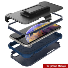 Load image into Gallery viewer, Punkcase for iPhone XS Max Belt Clip Multilayer Holster Case [Patron Series] [Navy] 
