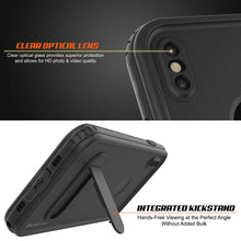 Load image into Gallery viewer, iPhone XS Max Waterproof Case, Punkcase [KickStud Series] Armor Cover [Black] (Color in image: Light Blue)
