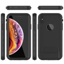 Load image into Gallery viewer, iPhone XS Max Waterproof Case, Punkcase [KickStud Series] Armor Cover [Black] (Color in image: Red)
