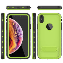 Load image into Gallery viewer, iPhone XS Max Waterproof Case, Punkcase [KickStud Series] Armor Cover [Light-Green] (Color in image: Red)
