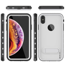 Cargar imagen en el visor de la galería, iPhone XS Waterproof Case, Punkcase [KickStud Series] Armor Cover [White] (Color in image: Light Green)
