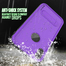 Cargar imagen en el visor de la galería, iPhone XS Waterproof Case, Punkcase [KickStud Series] Armor Cover [Purple] (Color in image: Teal)
