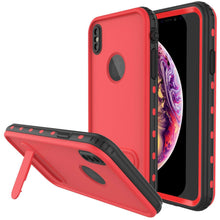 Cargar imagen en el visor de la galería, iPhone XS Waterproof Case, Punkcase [KickStud Series] Armor Cover [Red] (Color in image: Red)
