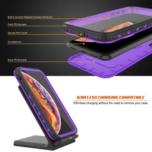 Cargar imagen en el visor de la galería, iPhone XS Waterproof Case, Punkcase [KickStud Series] Armor Cover [Purple] (Color in image: Light Green)

