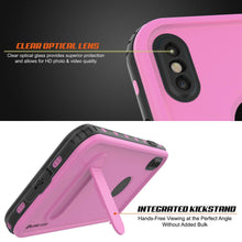 Cargar imagen en el visor de la galería, iPhone XS Waterproof Case, Punkcase [KickStud Series] Armor Cover [Pink] (Color in image: White)
