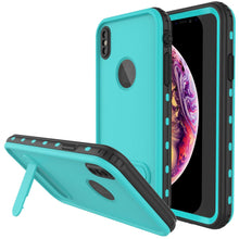 Cargar imagen en el visor de la galería, iPhone XS Waterproof Case, Punkcase [KickStud Series] Armor Cover [Teal] (Color in image: Teal)
