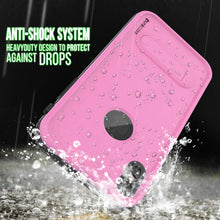 Cargar imagen en el visor de la galería, iPhone XS Waterproof Case, Punkcase [KickStud Series] Armor Cover [Pink] (Color in image: Black)
