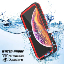 Cargar imagen en el visor de la galería, iPhone XS Waterproof Case, Punkcase [KickStud Series] Armor Cover [Red] (Color in image: Black)
