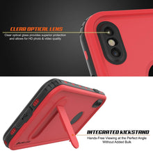 Cargar imagen en el visor de la galería, iPhone XS Waterproof Case, Punkcase [KickStud Series] Armor Cover [Red] (Color in image: Teal)
