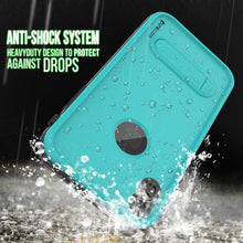 Cargar imagen en el visor de la galería, iPhone XS Waterproof Case, Punkcase [KickStud Series] Armor Cover [Teal] (Color in image: White)
